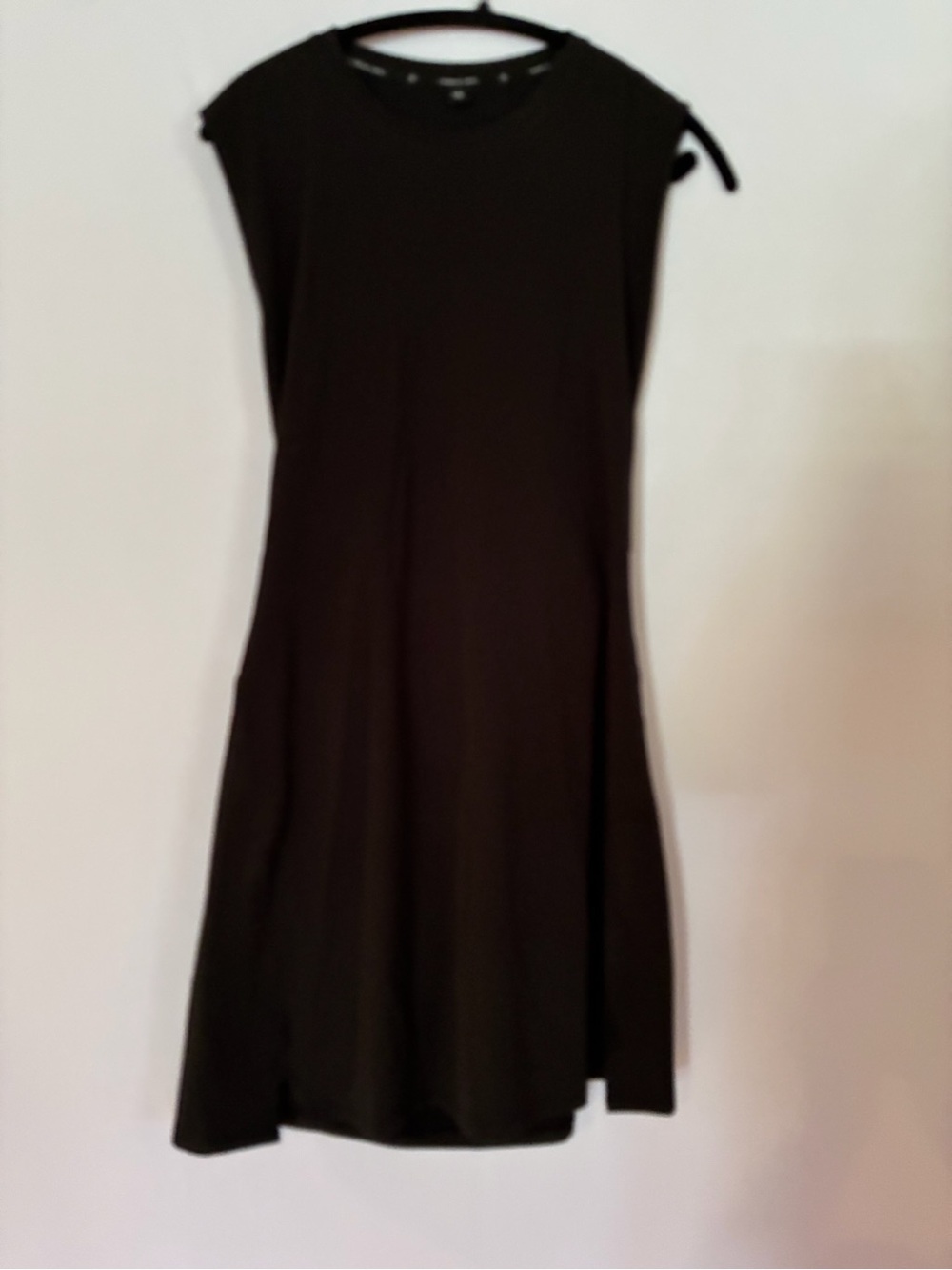 Public Rec Black Sleeveless Athleisure Cotton Dress w/ Lower Back Cut Out -Sz M